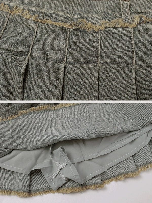 Diana | Washed Denim Two-piece Set