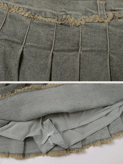 Diana | Washed Denim Two-piece Set